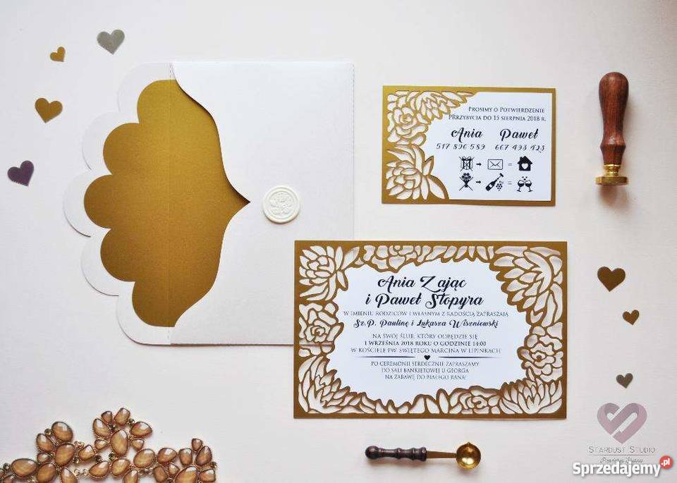 Wyjątkowe zaproszenia ślubne Flower Frame podlaskie