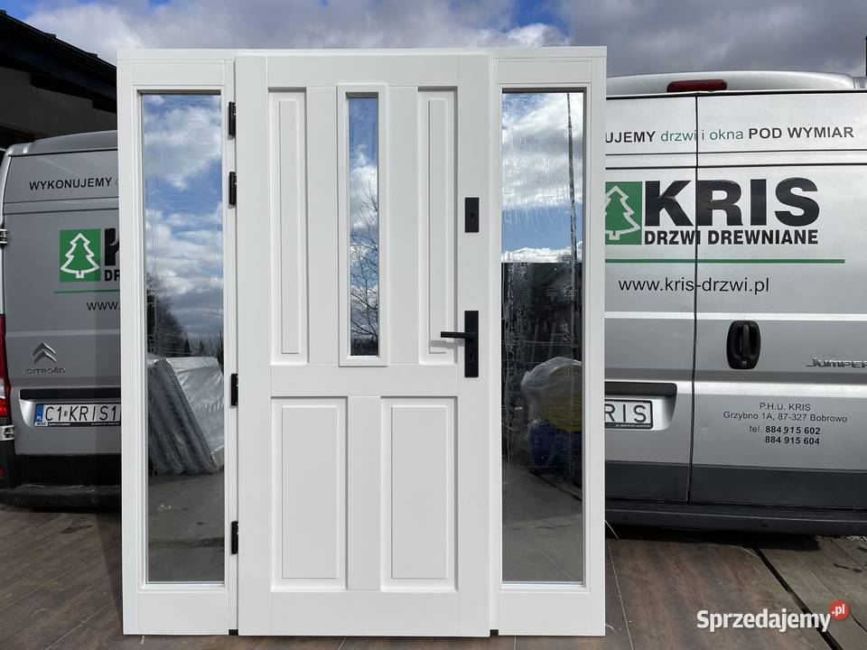 Drzwi drewniane zewnętrzne nietypowe 99x225 kujawsko-pomorskie