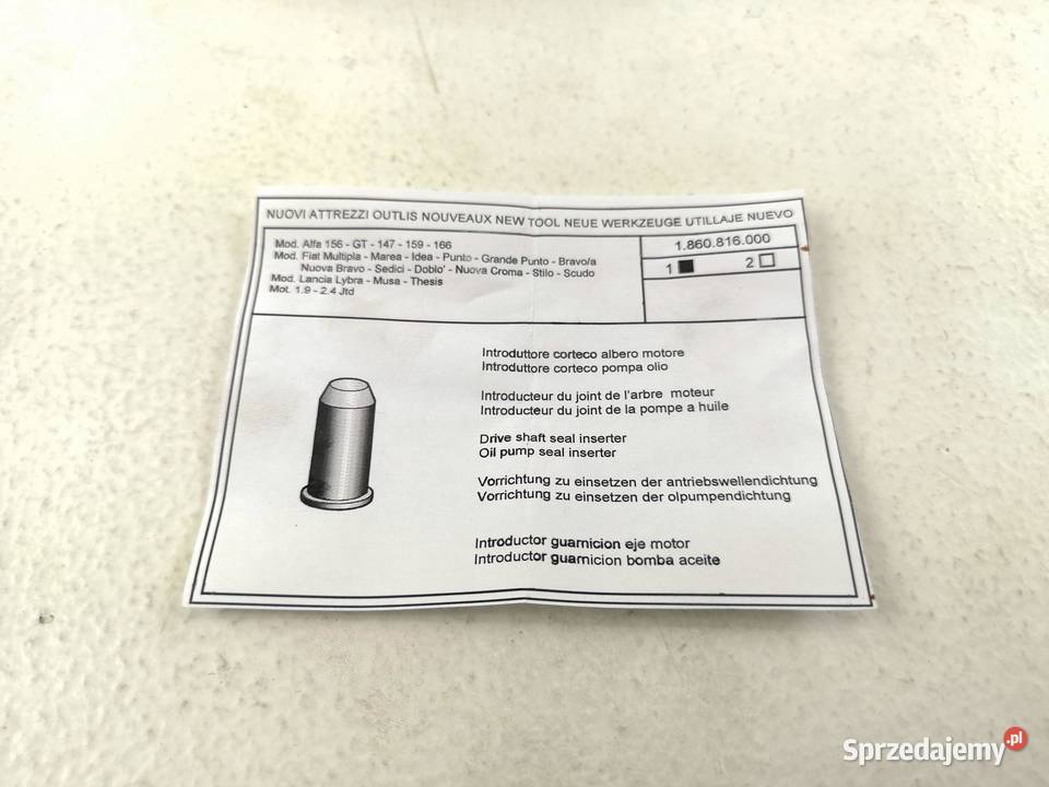 INSTALATOR USZCZELNIACZA POMPY OLEJU 19 24J TD