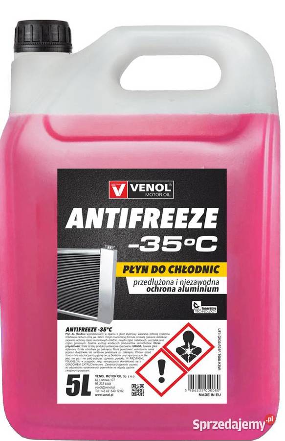 VENOL ANTIFREEZE 35 CZERWONY 5L Płyn do chłodnic Motoryzacja Sieradz