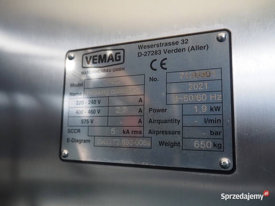 Vemag 712 Taśmowy przenośnik taktujący