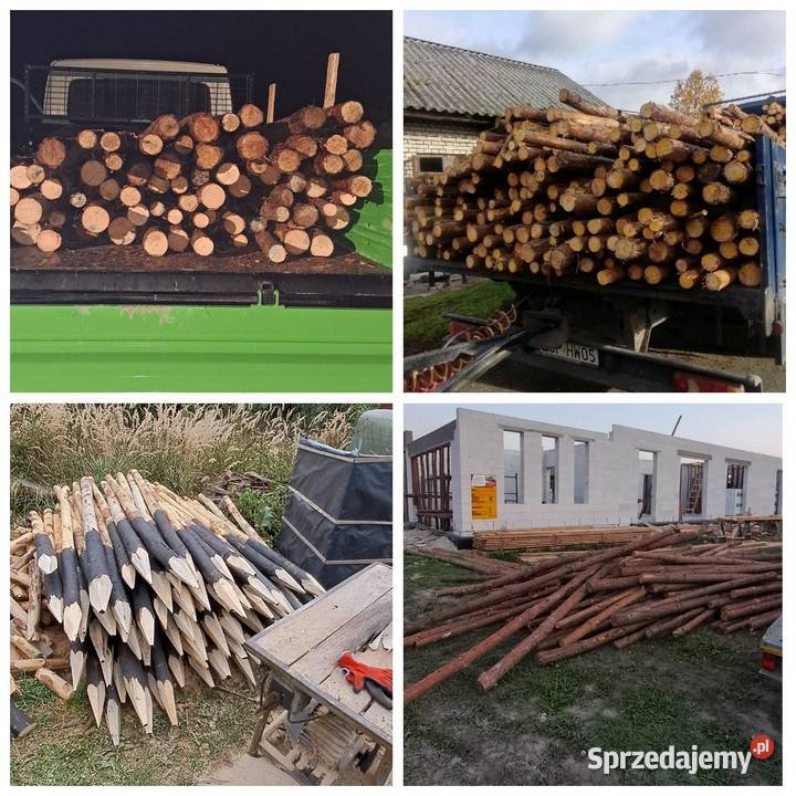 Stemple drewniane budowlane różne długości z