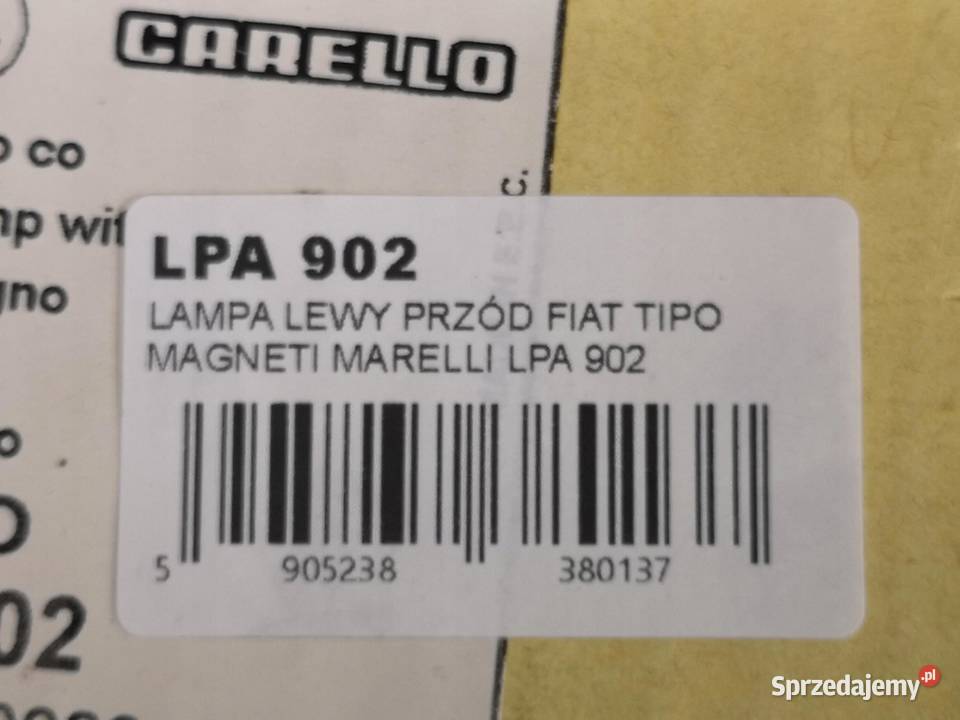 LAMPA LEWY PRZÓD FIAT TIPO 19891995 NOWA MAGNETI lubelskie sprzedam