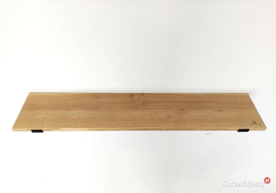 półka dębowa na skórzanych paskach 60cm Gdańsk