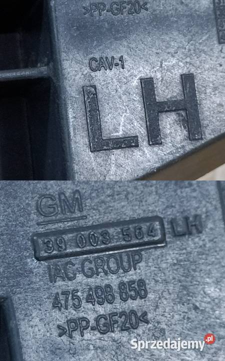 OPEL CORSA E MOKKA X ŚLIZG MOCOWANIE ZDERZAKA Pleszew