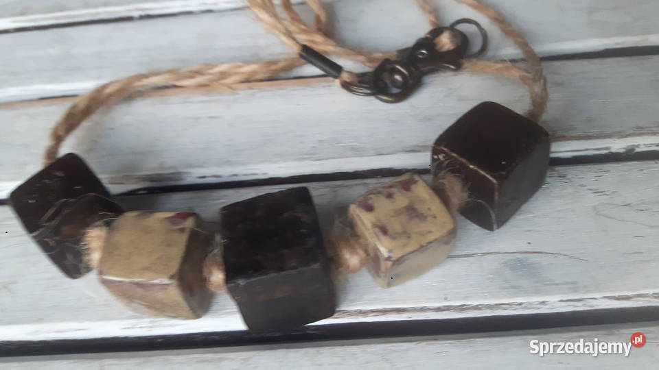 Naszyjnik ceramiczny ręcznie wykonany z gliny Otwock sprzedam