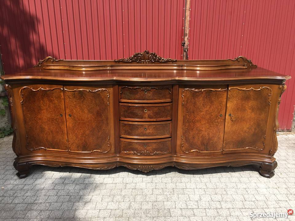 Ogromny bufet komoda z 1920 r bogato zdobiony Wrocław