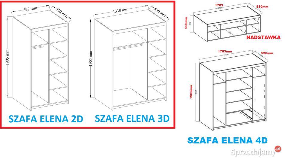 Szafa 3DKomodaMeblościanka meble do salonu Rumba Bystrzyca