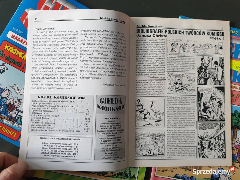 Giełda Komiksów 128 i 9 spis i wycena komiksów Polskie