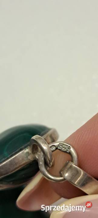 Bransoletka srebrna z malachitami Wa Radom