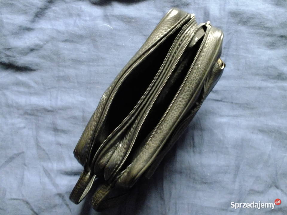 Sprzedam czarną skórzaną saszetkę mojego dziadka Gdańsk sprzedam