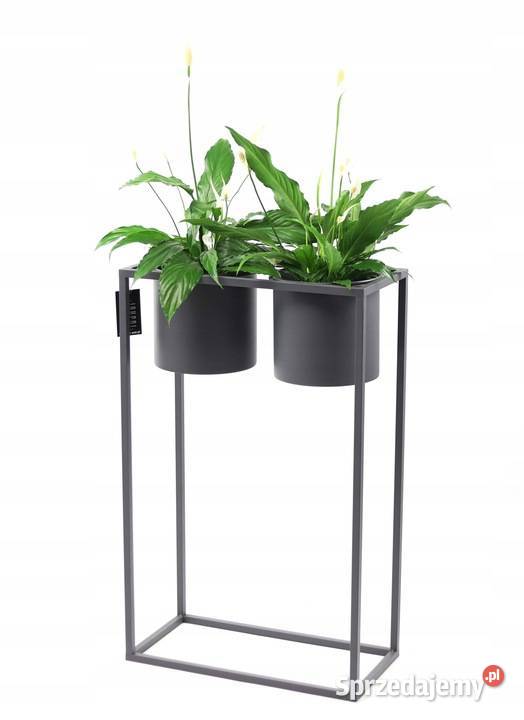 Kwietnik Metalowy Stojak z donicami 80x50 LOFT mazowieckie Sobienie-Jeziory