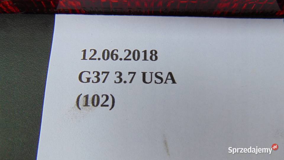 OSŁONA SUBWOFERA PÓŁKA TYŁ INFINITI G37 0713 Nowy Tomyśl