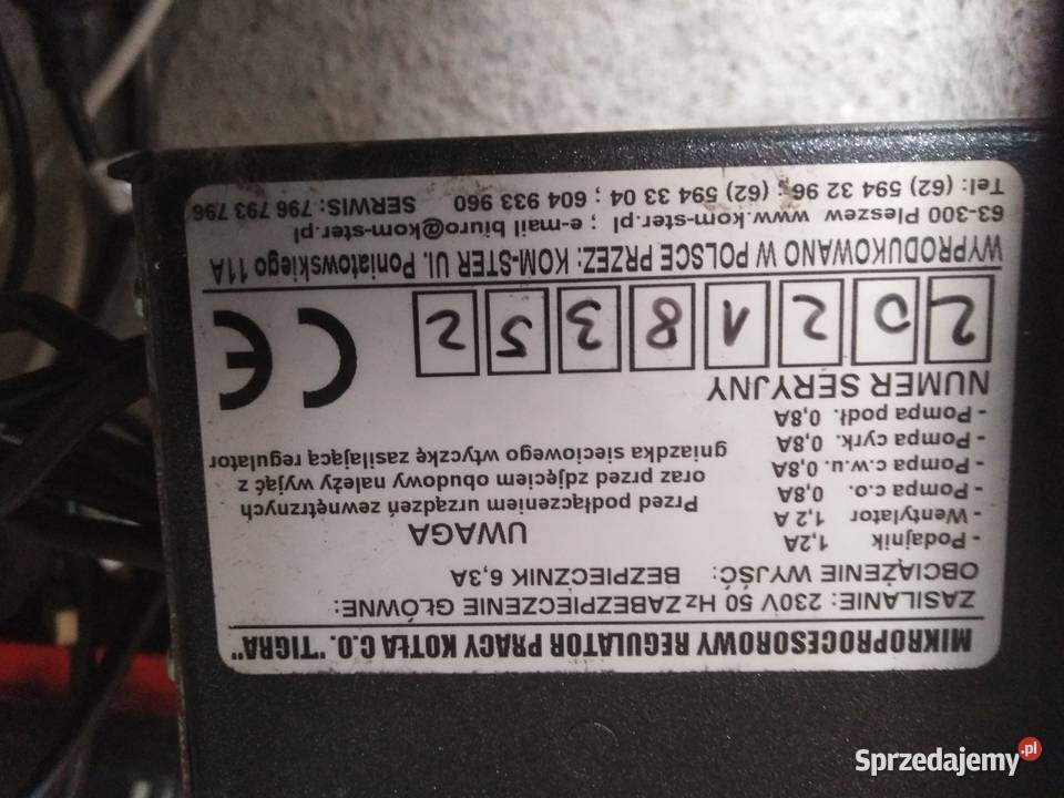 Sterownik do kotła KOMSTER TIGRA pompy CWU CO lubelskie Lublin