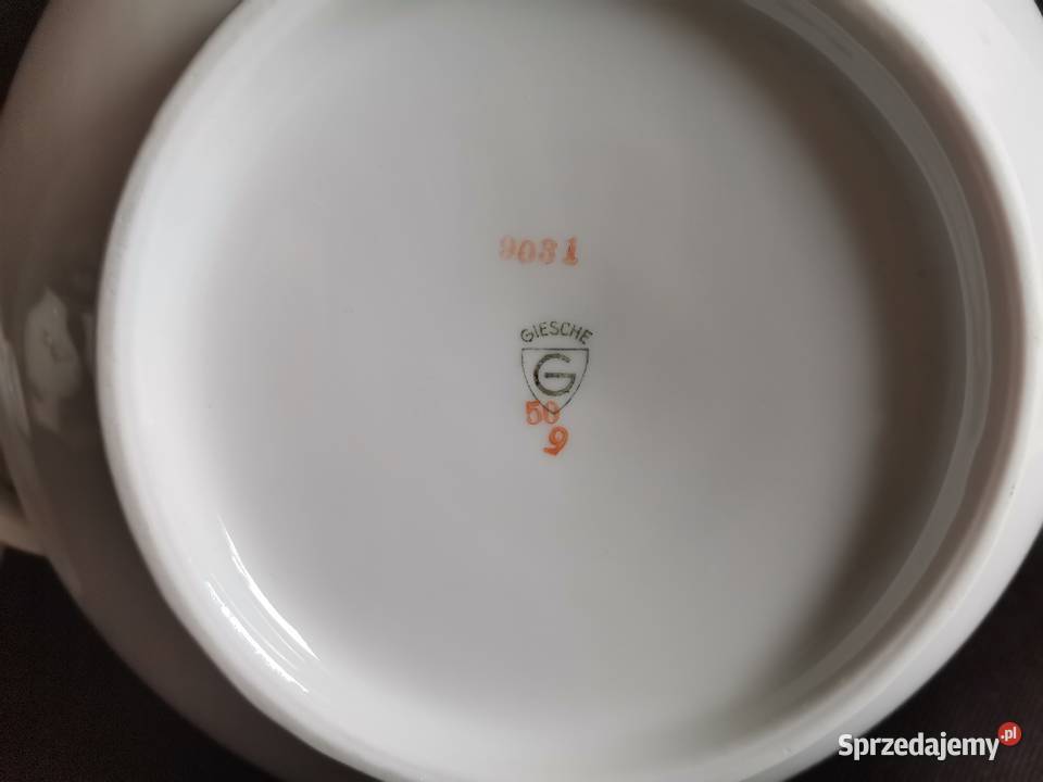 Stara waza w kwiaty porcelana Śląska Giesche Siemianowice Śląskie