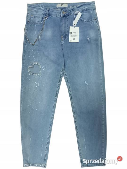 Jeans damski I8 DENIM 42 pas 8498 cekiny łódzkie Wieluń