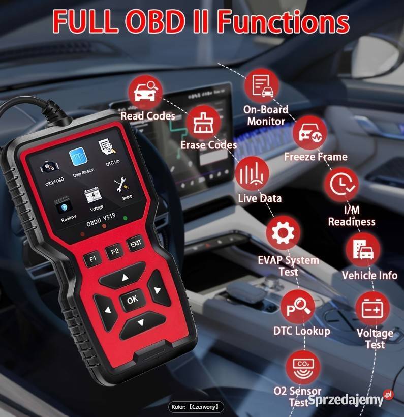 OBD2 V519 Skaner diagnostyczny tester błędów mazowieckie Warszawa sprzedam