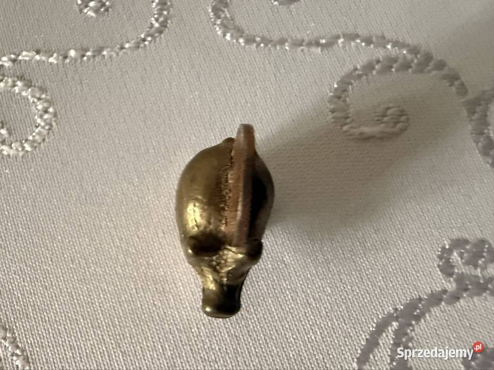 Mosiężna Figurka Świnka z Pieniążkiem Miniaturka Czerwionka-Leszczyny