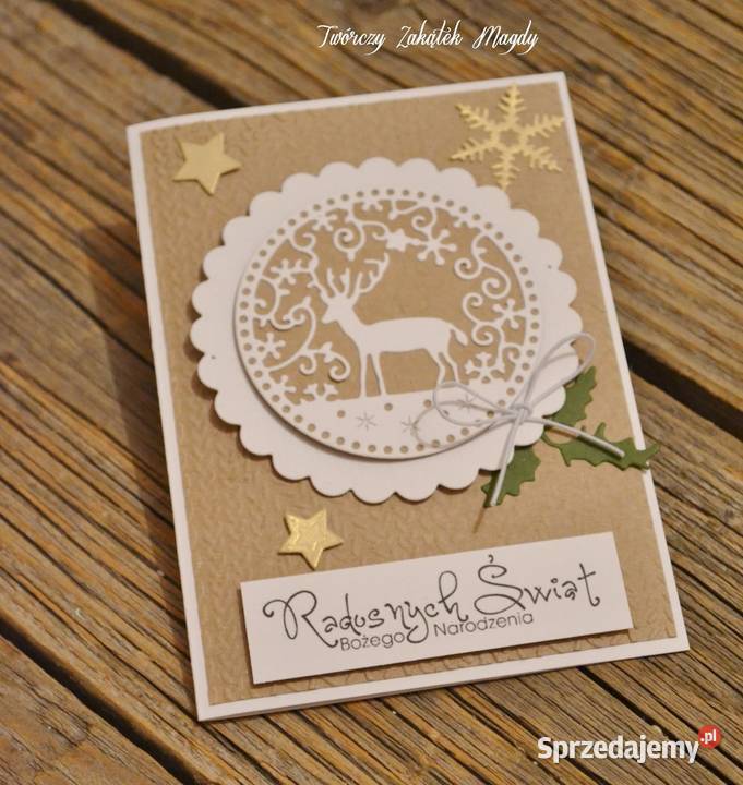 Kartka świąteczna na Boże Narodzenie jeleń Słupsk