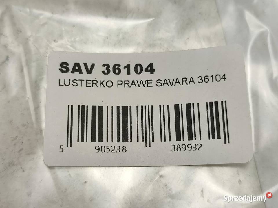LUSTERKO PRAWE FIAT 900E VAN 19791986 SAVARA
