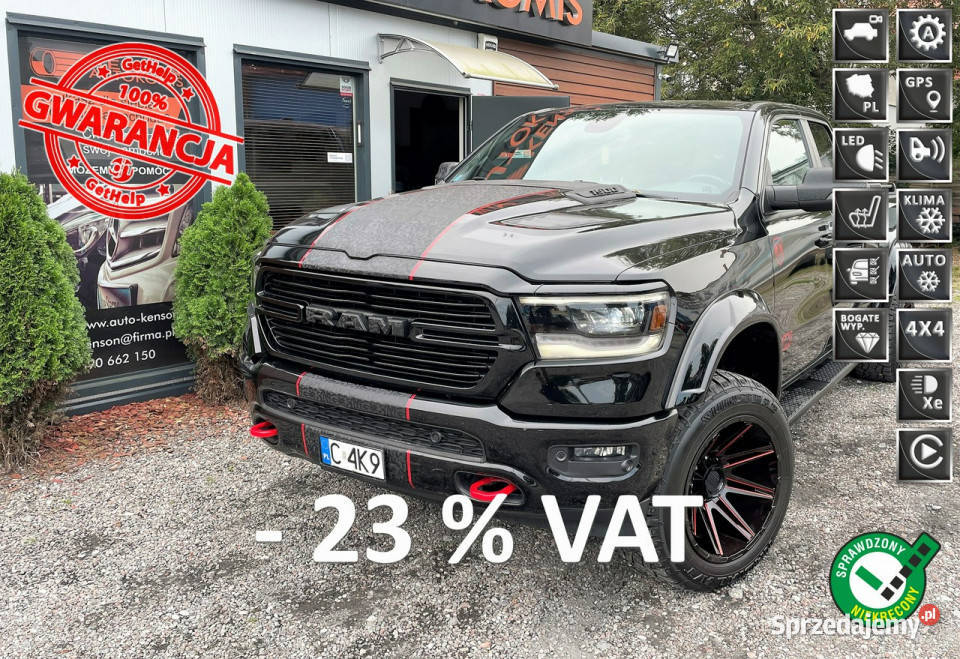 Dodge RAM Zmodyfikowany LPG SPORT LIFT Duży Bydgoszcz