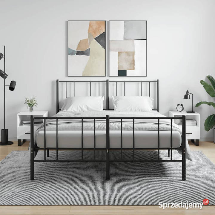 Szafki nocne 2 białe wysoki połysk 40x35x475 mazowieckie Warszawa