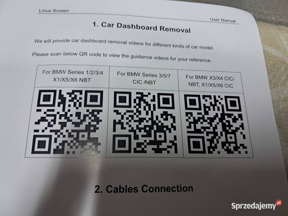 nowy carplay chyba do BMW F10 LTLINUXNBT 1025 5S Sandomierz