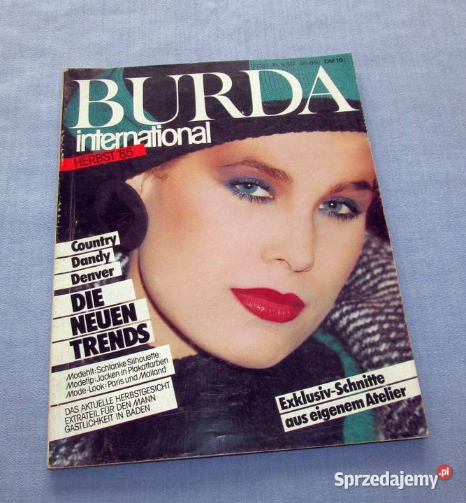 Burda International Jesień 1985 moda szycie Skępe sprzedam