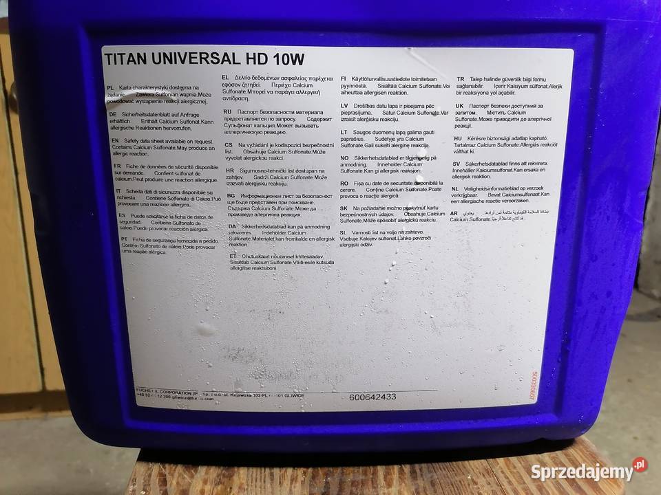 Olej fuchs titan universal hd 10 w silnikowy 20 Masłów Drugi