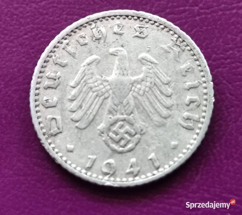Moneta NiemcyTrzecia Rzesza 50 reichsfenigów mazowieckie Pruszków