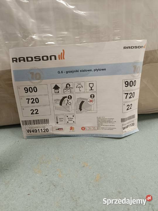 Grzejnik Radson 900x72022 małopolskie Trzebunia