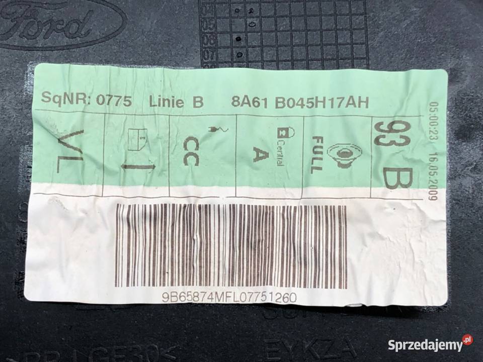 PODNOŚNIK SZYBY LEWY PRZÓD FORD FIESTA MK7