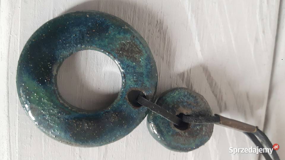 Naszyjnik ceramiczny ręcznie wykonany Otwock