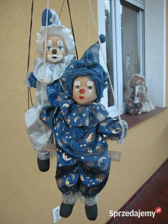 lalka porcelanowa pajac 2 sztuki