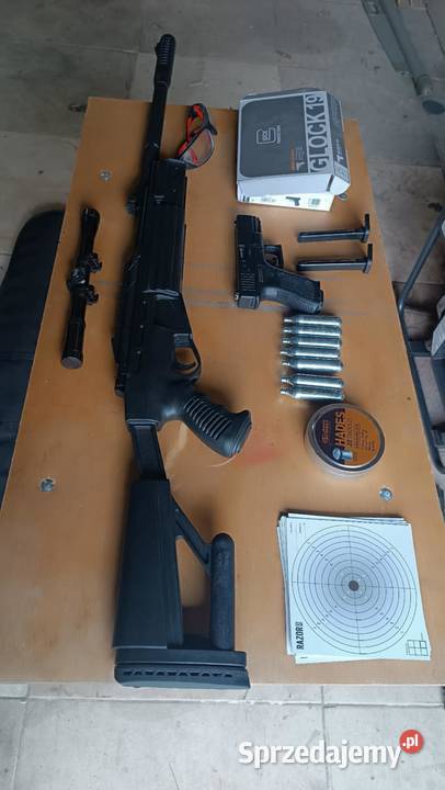 Wiatrówka Hatsan 55mm plus Glock 19 co2 Sporty strzeleckie i myślistwo Końskie