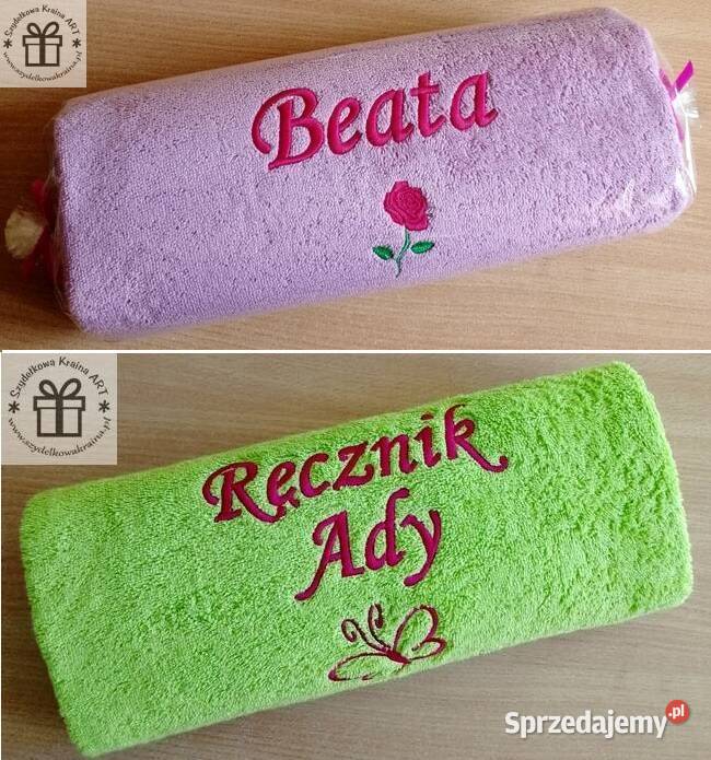 Prezent na WIELKANOC dziecka ręcznik z napisem Toruń