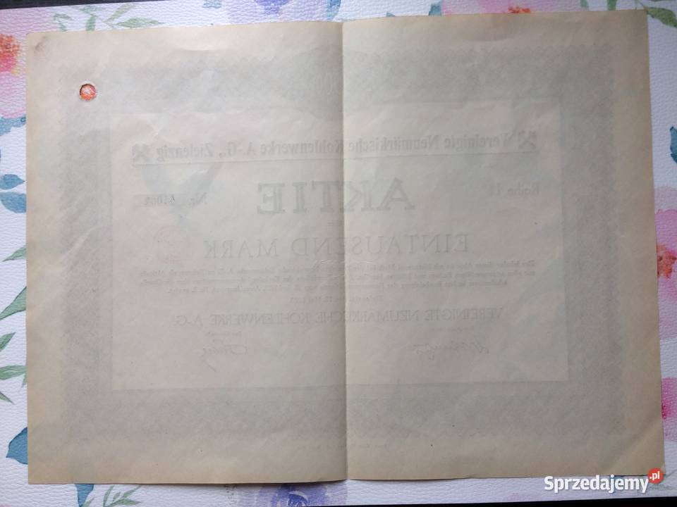 1221 SULĘCIN Niemieckie Papiery Wartościowe