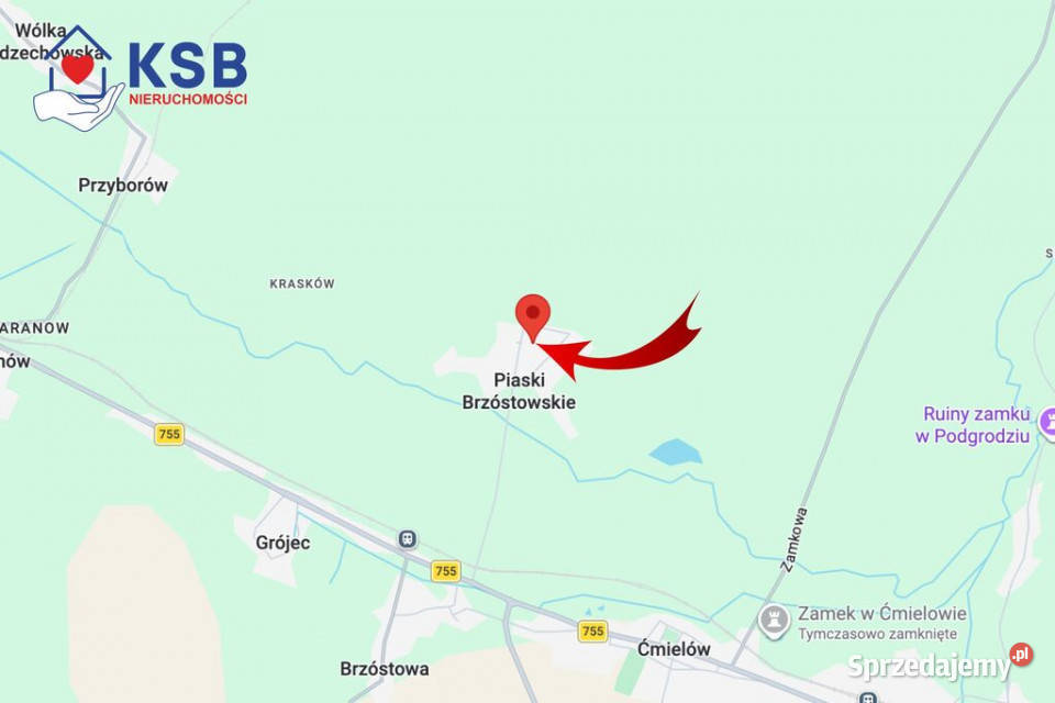 Dom 1081m2 działka 1292m2 Piaski Brzóstowskie