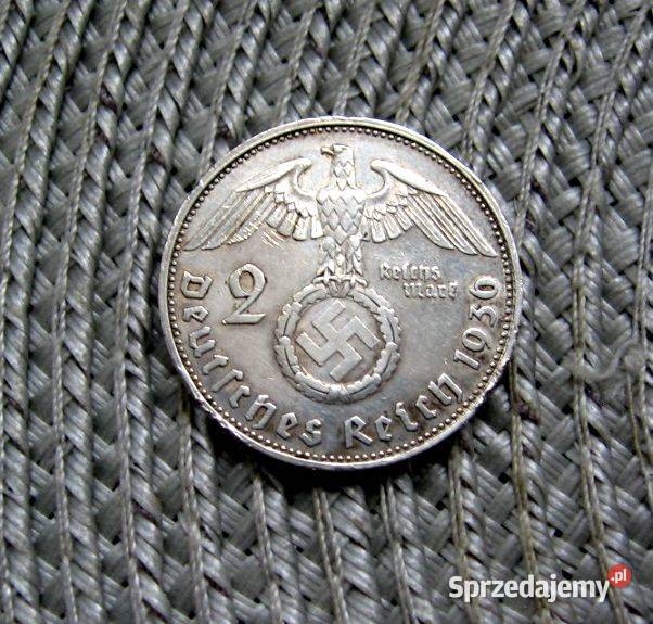Niemcy 2 Marki 1936r G Hindenburg Numizmatyka Kalisz