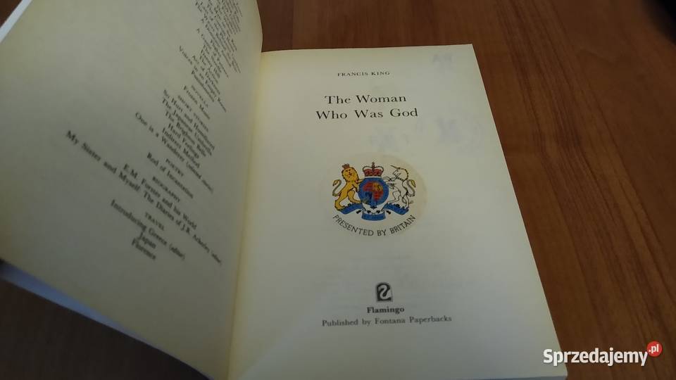 The woman who was god Francis King Książki i Podręczniki Gdańsk