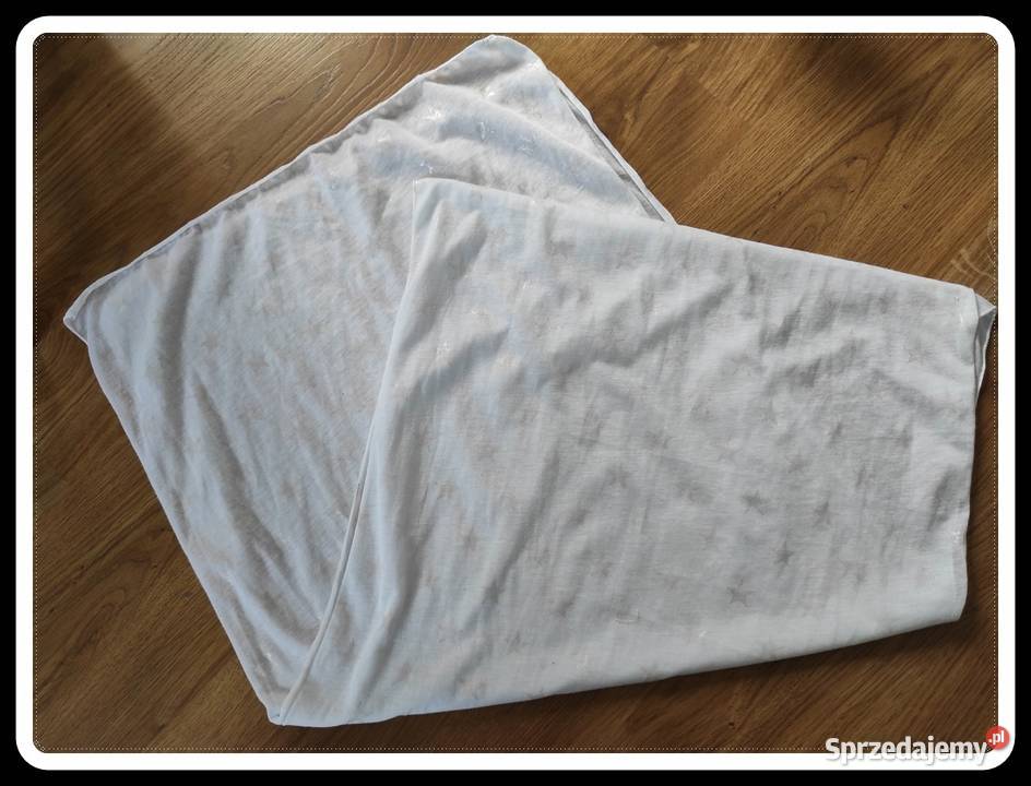 Biała lekka chusta szal damski w gwiazdki Pozostałe Płock