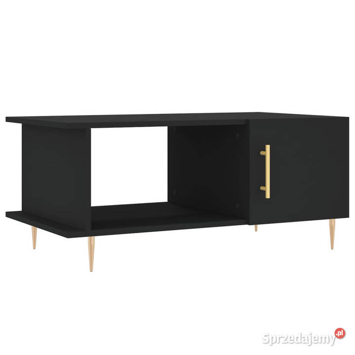 Stolik kawowy czarny 90x50x40 materiał Warszawa