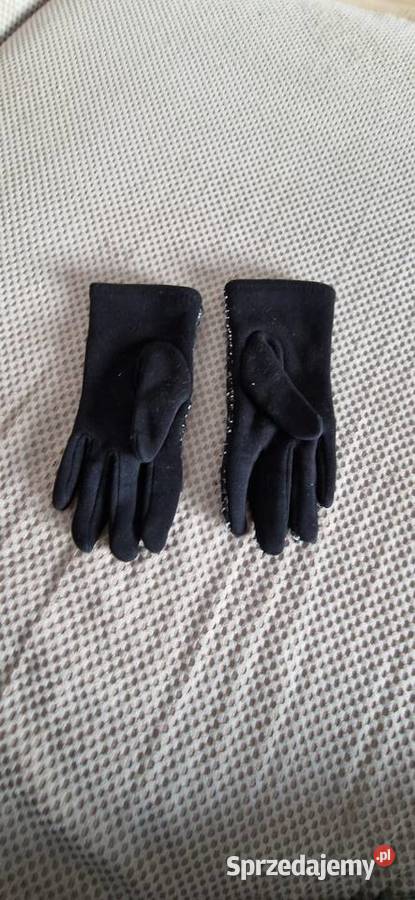 rękawiczki zimowe damskie biało czarne wełna Dla kobiet Kraków