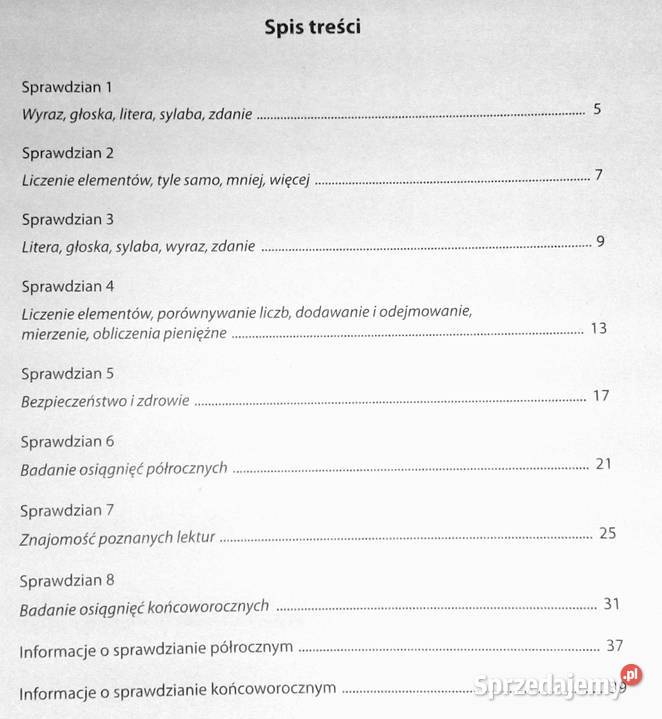 Czy już potrafię Sprawdziany kl 1 Mirosława lubelskie Chełm