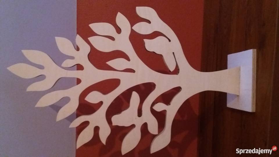 Drzewko ozdoba na biżuterię klucze biały śląskie Zawiercie