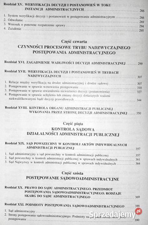 Postępowanie administracyjne i sprzedam