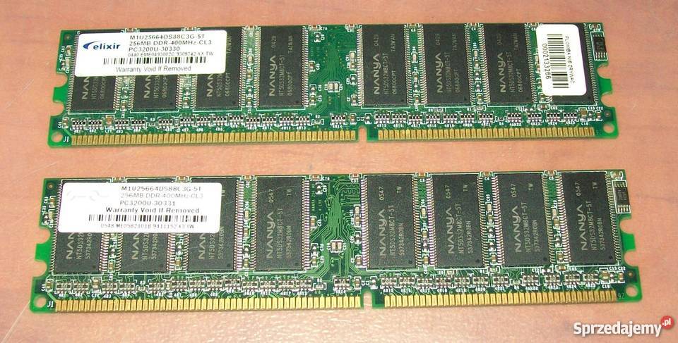 PAMIĘĆ DDR1 512MB 2x256MB ELIXIR PC3200 400MHz Poznań