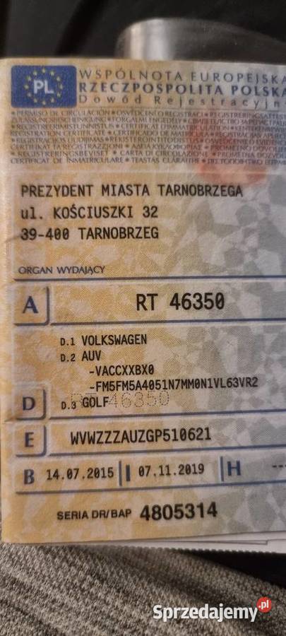 Volkswagen Golf 7 kombi Tarnobrzeg