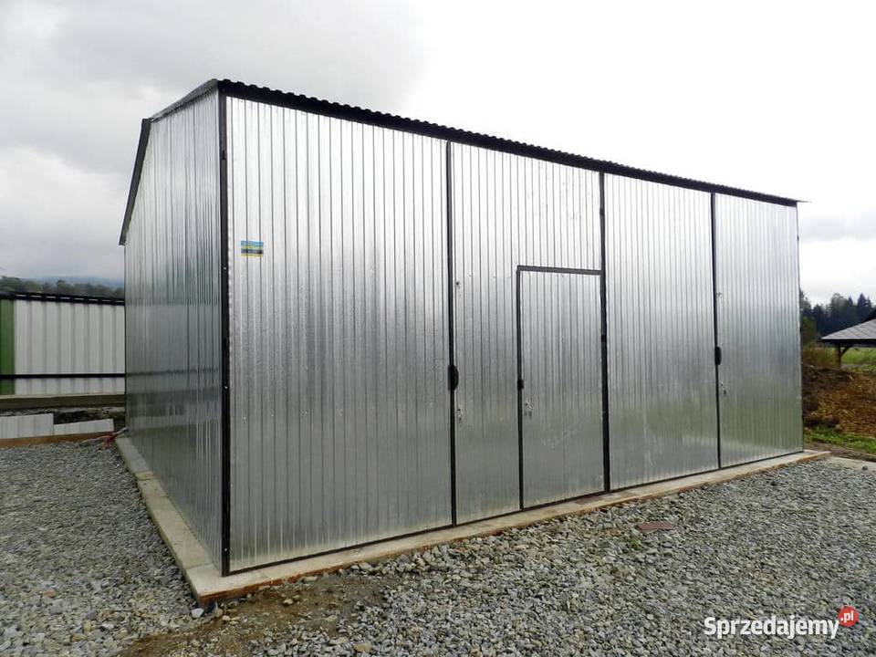 Blaszana montowana hala 78 m srebrna Kraków