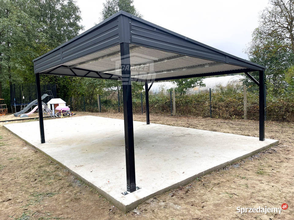 Wiata samochodowa CarPort 6x58m antracyt dach Września